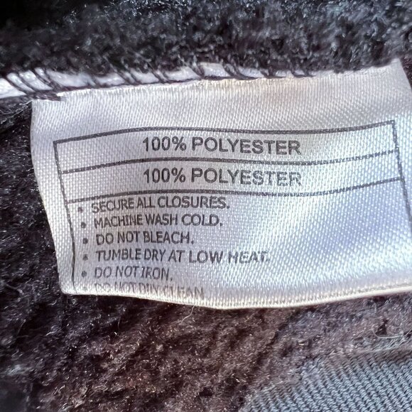 Ariat Fuzzy Black Snap Closure Fleece Jacket Size Small - Picture 10 of 12